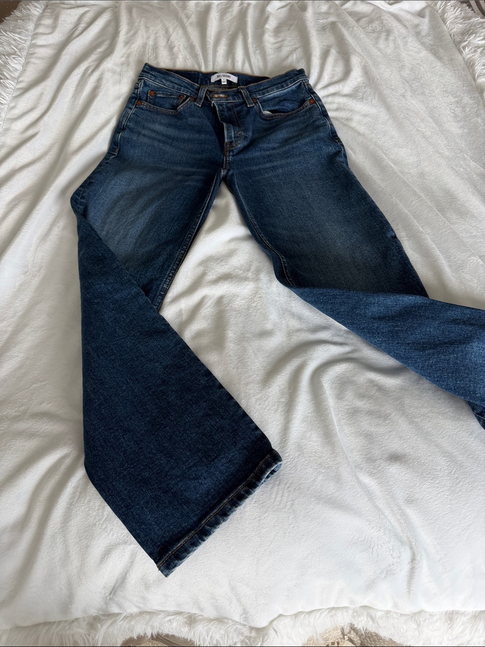 Re/Done Dark Indigo Flare Jeans